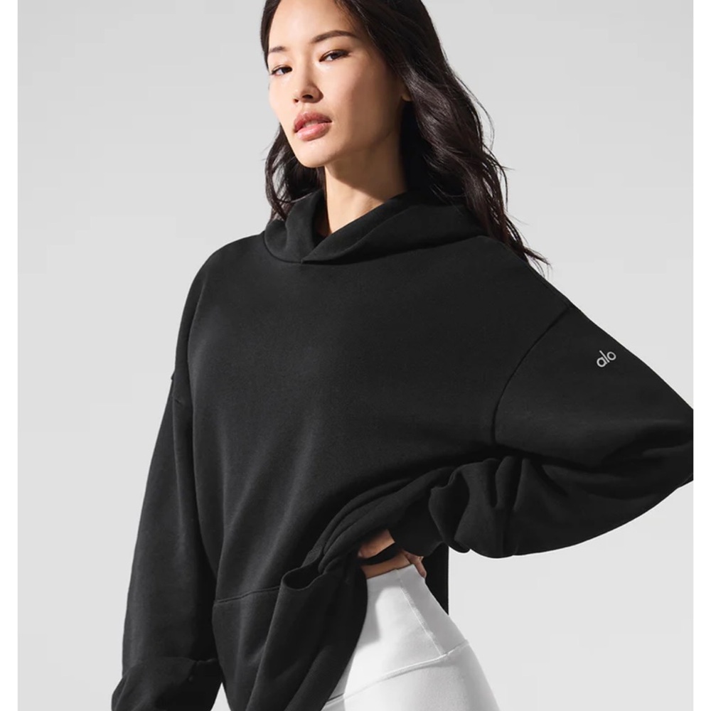 ALO Yoga unisex  Black chill Hoodie Sweater